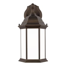 Sevier 16" Tall Outdoor Wall Sconce with Frosted Glass Shade