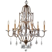 Valentina 6 Light 29" Wide Crystal Candle Style Chandelier