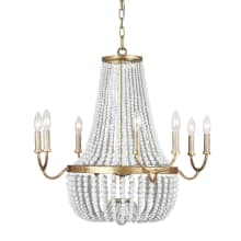 Marielle 8 Light 25" Wide Beaded Candle Style Chandelier