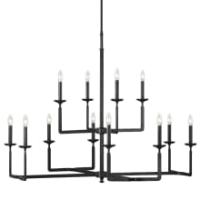Ansley 12 Light 44" Wide Taper Candle Style Outdoor Chandelier