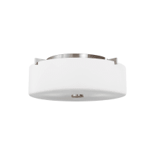 Sunset Drive 2 Light 14" Wide Semi-Flush Drum Ceiling Fixture