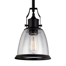 Hobson 8" Wide Mini Pendant with Seedy Glass Shade