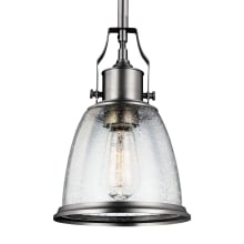 Hobson 8" Wide Mini Pendant with Seedy Glass Shade