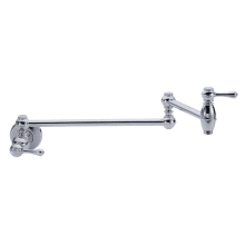 Opulence Wall Mounted Pot Filler Faucet with 22" Double-Jointed Swinging Spout