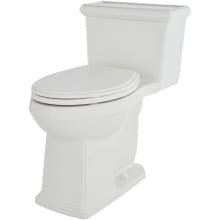 Logan Square 1.28 GPF One Piece Elongated Chair Height Toilet with Left Hand Lever - Seat Included