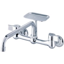 Classics 1.75 GPM Wall Mounted Bridge Kitchen Faucet - Includes Escutcheon and Soap Dish