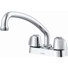 Classics 2.2 GPM Deck Mounted Double Handle Utility Faucet with Metal Handles