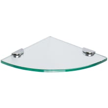 3/8" Tempered Glass Corner Tray from the Sine Collection