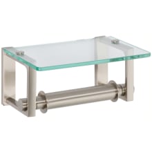 Tempered Glass Covered Toilet Toilet Paper Holder from the Frame Collection