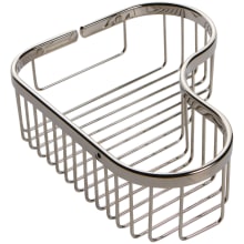 Splashables 9.7" Brass Wall Mounted Wire Corner Basket