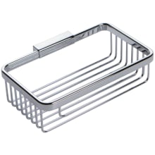 Hotelier 8" W x 2.3" H Wall Mounted Brass Shower Basket for Large Bottles