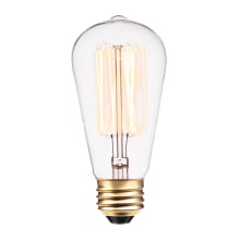 Single Vintage Edison 60W 2700K Dimmable S60 Medium (E26) Incandescent Bulb
