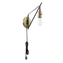 Novogratz Exeter Single Swing Arm Wall Sconce - Plug-in or Hardwire Capable