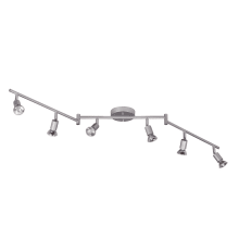 Payton 6 Light Fixed Rail Ceiling Fixture with 2 Foldable Swing Arms