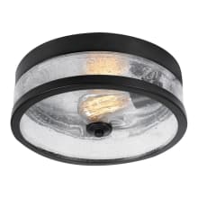 Carolina 11" Wide Flush Mount Ceiling Fixture with Seeded Glass
