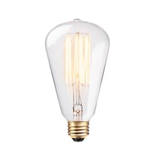Vintage Edison S-Type 60W 2200K Medium (E26) Incandescent Light Bulb