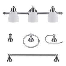 Jayden 3 Light 27 Inch Wide Vanity Light with Matching Bathroom Accessories