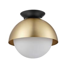 Oswald 10" Wide Semi-Flush Globe Ceiling Fixture