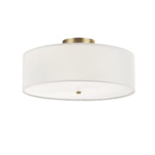 Kyle 2 Light 16" Wide Semi-Flush Drum Ceiling Fixture