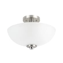 Hudson 2 Light 13" Wide Semi-Flush Bowl Ceiling Fixture