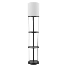 Reid Single Light 58" Tall Column and Dual Function Floor Lamp