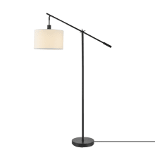 Avellino 61" Tall Boom Arm Floor Lamp with Linen Shade