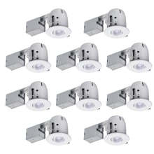 Pack of (10) - 4" GU10 Adjustable Recessed Trim and Remodel Housing- IC Rated