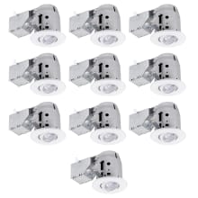 Pack of (10) - 3" GU10 Open Recessed Trim and Remodel Housing- IC Rated