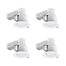 Pack of (4) - 4" Medium (E26) Open Recessed Trim and Remodel Housing- IC Rated
