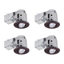 Pack of (4) - 3" GU10 Open Recessed Trim and Remodel Housing- IC Rated