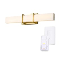 Horizon 24" Wide LED Bath Bar with Frosted Acrylic Shade
