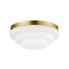 Devo 2 Light 12" Wide Flush Mount Ceiling Fixture with Frosted Glass Shade