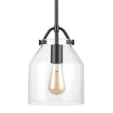 Helm 7" Wide Mini Pendant with Clear Glass Shade