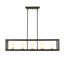 Smyth 5 Light 1 Tier Chandelier with Frosted Glass Shades