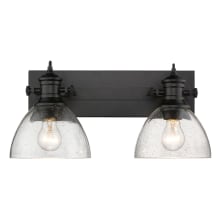 Hines 2 Light 17-7/8" Wide Bathroom Vanity Light with Seeded Glass Shades