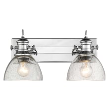 Hines 2 Light 17-7/8" Wide Bathroom Vanity Light with Seeded Glass Shades