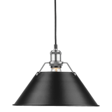 Orwell Single Light 14" Wide Pendant in Pewter with Colorful Shade