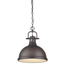 Duncan 1 Light 14" Wide Indoor Pendant in Rubbed Bronze