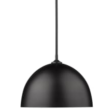 Zoey 16" Wide Pendant with Black Shade