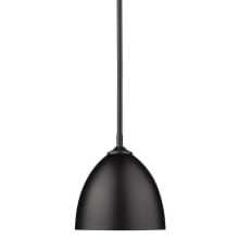 Zoey 9" Wide Mini Pendant with Black Shade