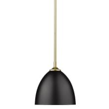 Zoey 9" Wide Mini Pendant with Black Shade