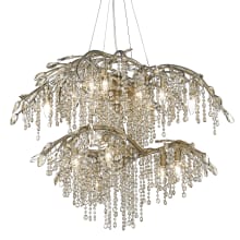 Autumn Twilight 18 Light 2 Tier 40" Wide Crystal Chandelier