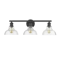 Carver 3 Light 28" Wide Bathroom Vanity Light