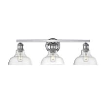 Carver 3 Light 28" Wide Bathroom Vanity Light