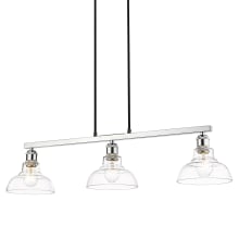 Carver 3 Light 36" Wide Linear Chandelier