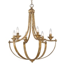 Victoria 6 Light 24" Wide Taper Candle Chandelier