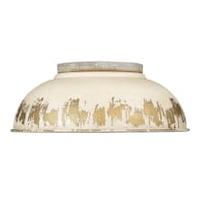 Kinsley 2 Light 14" Wide Semi-Flush Ceiling Fixture with Antique Ivory Shade