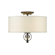 Cerchi 2 Light 15" Wide Semi-Flush Drum Ceiling Fixture