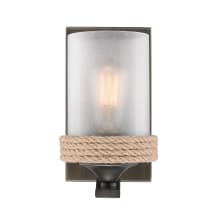 Chatham Single Light 4-7/8" Wide Bathroom Sconce with Clear Sandblasted Glass Shade