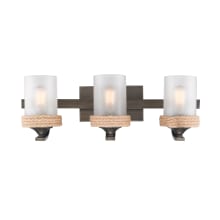 Chatham 3 Light 22-3/4" Wide Bathroom Vanity Light with Clear Sandblasted Glass Shades